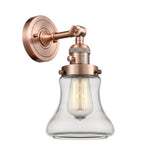 203SW-AC-G192 1-Light 6.5" Antique Copper Sconce - Clear Bellmont Glass - LED Bulb - Dimmensions: 6.5 x 9 x 11 - Glass Up or Down: Yes