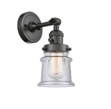 1-Light 6.5" Brushed Satin Nickel Sconce - Seedy Small Canton Glass LED - w/Switch