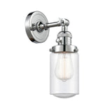 1-Light 4.5" Brushed Satin Nickel Sconce - Seedy Dover Glass LED - w/Switch