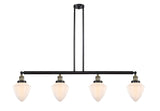 4-Light 50" Island Light - Matte White Cased Small Bullet Glass - Choice of Finish and Bulb