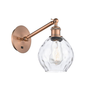 1-Light 6" Small Waverly Sconce - Globe-Orb Clear Glass - Choice of Finish And Incandesent Or LED Bulbs