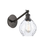 317-1W-OB-G362 1-Light 6" Oil Rubbed Bronze Sconce - Clear Small Waverly Glass - LED Bulb - Dimmensions: 6 x 13 x 12.25 - Glass Up or Down: Yes