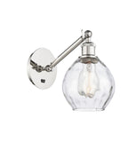 317-1W-PN-G362 1-Light 6" Polished Nickel Sconce - Clear Small Waverly Glass - LED Bulb - Dimmensions: 6 x 13 x 12.25 - Glass Up or Down: Yes