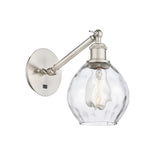 317-1W-SN-G362 1-Light 6" Brushed Satin Nickel Sconce - Clear Small Waverly Glass - LED Bulb - Dimmensions: 6 x 13 x 12.25 - Glass Up or Down: Yes