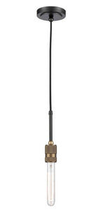 Cord Hung 1.75" Black Antique Brass Mini Pendant - - LED Bulbs Included
