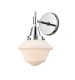 447-1W-PC-G531 1-Light 7.5" Polished Chrome Sconce - Matte White Cased Small Oxford Glass - LED Bulb - Dimmensions: 7.5 x 9 x 11 - Glass Up or Down: Yes