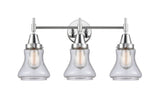 447-3W-PC-G194 3-Light 24" Polished Chrome Bath Vanity Light - Seedy Bellmont Glass - LED Bulb - Dimmensions: 24 x 8.25 x 11.5 - Glass Up or Down: Yes