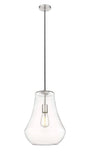 491-1P-SN-G572-12 Cord Hung 11.75" Brushed Satin Nickel Mini Pendant - Clear Fairfield Glass - LED Bulb - Dimmensions: 11.75 x 11.75 x 16<br>Minimum Height : 19<br>Maximum Height : 136 - Sloped Ceiling Compatible: Yes