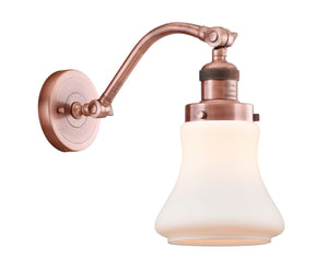 1-Light 6.5" Bellmont Sconce - Bell-Urn Matte White Glass - Choice of Finish And Incandesent Or LED Bulbs