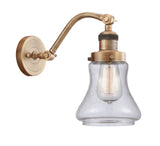 515-1W-BB-G194 1-Light 6.5" Brushed Brass Sconce - Seedy Bellmont Glass - LED Bulb - Dimmensions: 6.5 x 10 x 11.5 - Glass Up or Down: Yes