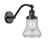 515-1W-BK-G194 1-Light 6.5" Matte Black Sconce - Seedy Bellmont Glass - LED Bulb - Dimmensions: 6.5 x 10 x 11.5 - Glass Up or Down: Yes