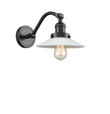 515-1W-OB-G1 1-Light 8.5" Oil Rubbed Bronze Sconce - White Halophane Glass - LED Bulb - Dimmensions: 8.5 x 13 x 11.5 - Glass Up or Down: Yes
