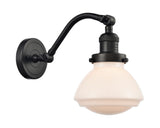 515-1W-OB-G321 1-Light 6.75" Oil Rubbed Bronze Sconce - Matte White Olean Glass - LED Bulb - Dimmensions: 6.75 x 10.375 x 12.25 - Glass Up or Down: Yes