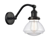 515-1W-OB-G322 1-Light 6.75" Oil Rubbed Bronze Sconce - Clear Olean Glass - LED Bulb - Dimmensions: 6.75 x 10.375 x 12.25 - Glass Up or Down: Yes