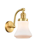 515-1W-SG-G191 1-Light 6.5" Satin Gold Sconce - Matte White Bellmont Glass - LED Bulb - Dimmensions: 6.5 x 10 x 11.5 - Glass Up or Down: Yes