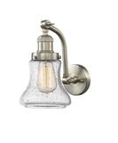 515-1W-SN-G194 1-Light 6.5" Brushed Satin Nickel Sconce - Seedy Bellmont Glass - LED Bulb - Dimmensions: 6.5 x 10 x 11.5 - Glass Up or Down: Yes