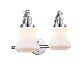 515-2W-PC-G191 2-Light 18" Polished Chrome Bath Vanity Light - Matte White Bellmont Glass - LED Bulb - Dimmensions: 18 x 10 x 12 - Glass Up or Down: Yes