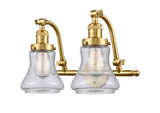 515-2W-SG-G194 2-Light 18" Satin Gold Bath Vanity Light - Seedy Bellmont Glass - LED Bulb - Dimmensions: 18 x 10 x 12 - Glass Up or Down: Yes