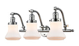 515-3W-PC-G191 3-Light 28" Polished Chrome Bath Vanity Light - Matte White Bellmont Glass - LED Bulb - Dimmensions: 28 x 10 x 12 - Glass Up or Down: Yes
