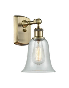 1-Light 6.25" Hanover Sconce - Bell-Urn Fishnet Glass - Choice of Finish And Incandesent Or LED Bulbs