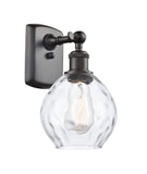 516-1W-OB-G362 1-Light 6" Oil Rubbed Bronze Sconce - Clear Small Waverly Glass - LED Bulb - Dimmensions: 6 x 7.5 x 11 - Glass Up or Down: Yes
