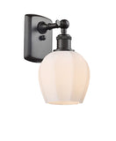 516-1W-OB-G461-6 1-Light 5.75" Oil Rubbed Bronze Sconce - Cased Matte White Norfolk Glass - LED Bulb - Dimmensions: 5.75 x 7 x 10 - Glass Up or Down: Yes