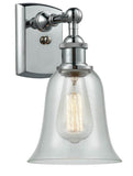 516-1W-PC-G2812 1-Light 6.25" Polished Chrome Sconce - Fishnet Hanover Glass - LED Bulb - Dimmensions: 6.25 x 7.5 x 13 - Glass Up or Down: Yes
