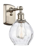 516-1W-SN-G362 1-Light 6" Brushed Satin Nickel Sconce - Clear Small Waverly Glass - LED Bulb - Dimmensions: 6 x 7.5 x 11 - Glass Up or Down: Yes