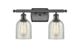 516-2W-OB-G259 2-Light 16" Oil Rubbed Bronze Bath Vanity Light - Mica Caledonia Glass - LED Bulb - Dimmensions: 16 x 6.5 x 12 - Glass Up or Down: Yes