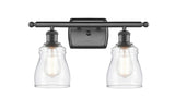 516-2W-OB-G392 2-Light 16" Oil Rubbed Bronze Bath Vanity Light - Clear Ellery Glass - LED Bulb - Dimmensions: 16 x 6.5 x 9 - Glass Up or Down: Yes
