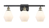 516-3W-BAB-G651-6 3-Light 26" Black Antique Brass Bath Vanity Light - Cased Matte White Cindyrella 6" Glass - LED Bulb - Dimmensions: 26 x 7.125 x 10.75 - Glass Up or Down: Yes