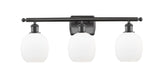 516-3W-OB-G101 3-Light 26" Oil Rubbed Bronze Bath Vanity Light - Matte White Belfast Glass - LED Bulb - Dimmensions: 26 x 7.5 x 11 - Glass Up or Down: Yes