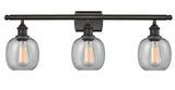 516-3W-OB-G104 3-Light 26" Oil Rubbed Bronze Bath Vanity Light - Seedy Belfast Glass - LED Bulb - Dimmensions: 26 x 7.5 x 11 - Glass Up or Down: Yes