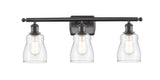 516-3W-OB-G392 3-Light 26" Oil Rubbed Bronze Bath Vanity Light - Clear Ellery Glass - LED Bulb - Dimmensions: 26 x 6.5 x 9 - Glass Up or Down: Yes