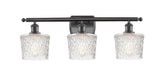516-3W-OB-G402 3-Light 26" Oil Rubbed Bronze Bath Vanity Light - Clear Niagra Glass - LED Bulb - Dimmensions: 26 x 8 x 11.5 - Glass Up or Down: Yes