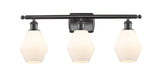 516-3W-OB-G651-6 3-Light 26" Oil Rubbed Bronze Bath Vanity Light - Cased Matte White Cindyrella 6" Glass - LED Bulb - Dimmensions: 26 x 7.125 x 10.75 - Glass Up or Down: Yes