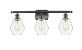 516-3W-OB-G652-6 3-Light 26" Oil Rubbed Bronze Bath Vanity Light - Clear Cindyrella 6" Glass - LED Bulb - Dimmensions: 26 x 7.125 x 10.75 - Glass Up or Down: Yes
