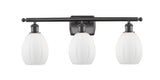 516-3W-OB-G81 3-Light 26" Oil Rubbed Bronze Bath Vanity Light - Matte White Eaton Glass - LED Bulb - Dimmensions: 26 x 7 x 12 - Glass Up or Down: Yes