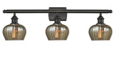 516-3W-OB-G96 3-Light 26" Oil Rubbed Bronze Bath Vanity Light - Mercury Fenton Glass - LED Bulb - Dimmensions: 26 x 8 x 10.5 - Glass Up or Down: Yes
