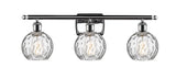 516-3W-PC-G1215-6 3-Light 26" Polished Chrome Bath Vanity Light - Clear Athens Water Glass 6" Glass - LED Bulb - Dimmensions: 26 x 8 x 11 - Glass Up or Down: Yes