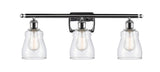 3-Light 26" Polished Chrome Bath Vanity Light - Clear Ellery Glass - LED Bulbs Included