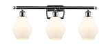 516-3W-PC-G651-6 3-Light 26" Polished Chrome Bath Vanity Light - Cased Matte White Cindyrella 6" Glass - LED Bulb - Dimmensions: 26 x 7.125 x 10.75 - Glass Up or Down: Yes