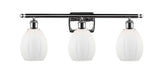 516-3W-PC-G81 3-Light 26" Polished Chrome Bath Vanity Light - Matte White Eaton Glass - LED Bulb - Dimmensions: 26 x 7 x 12 - Glass Up or Down: Yes