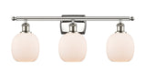 516-3W-PN-G101 3-Light 26" Polished Nickel Bath Vanity Light - Matte White Belfast Glass - LED Bulb - Dimmensions: 26 x 7.5 x 11 - Glass Up or Down: Yes