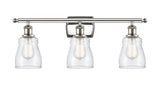 516-3W-PN-G392 3-Light 26" Polished Nickel Bath Vanity Light - Clear Ellery Glass - LED Bulb - Dimmensions: 26 x 6.5 x 9 - Glass Up or Down: Yes