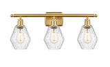 516-3W-SG-G654-6 3-Light 26" Satin Gold Bath Vanity Light - Seedy Cindyrella 6" Glass - LED Bulb - Dimmensions: 26 x 7.125 x 10.75 - Glass Up or Down: Yes