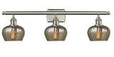 516-3W-SN-G96 3-Light 26" Brushed Satin Nickel Bath Vanity Light - Mercury Fenton Glass - LED Bulb - Dimmensions: 26 x 8 x 10.5 - Glass Up or Down: Yes