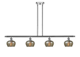 516-4I-PC-G96 4-Light 48" Polished Chrome Island Light - Mercury Fenton Glass - LED Bulb - Dimmensions: 48 x 6.5 x 10<br>Minimum Height : 17.875<br>Maximum Height : 41.875 - Sloped Ceiling Compatible: Yes