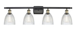 516-4W-BAB-G382 4-Light 36" Black Antique Brass Bath Vanity Light - Clear Castile Glass - LED Bulb - Dimmensions: 36 x 8 x 11 - Glass Up or Down: Yes