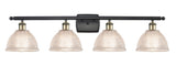 516-4W-BAB-G422 4-Light 36" Black Antique Brass Bath Vanity Light - Clear Arietta Glass - LED Bulb - Dimmensions: 36 x 10 x 10 - Glass Up or Down: Yes
